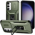 Custodia per telefono con supporto scorrevole Camshield per Samsung Galaxy S23 FE 5G (verde alpino)