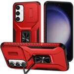 Custodia per telefono con supporto scorrevole Camshield per Samsung Galaxy S23 FE 5G (rossa)