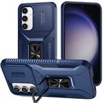 Custodia per telefono con supporto scorrevole Camshield per Samsung Galaxy S23 FE 5G (blu)