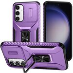 Custodia per telefono con supporto scorrevole Camshield per Samsung Galaxy S23 FE 5G (viola)