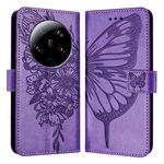 Custodia per telefono in pelle a farfalla ultra goffrata Xiaomi 13 (viola)