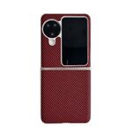 Per OPPO Find N3 Flip Kevlar Custodia per telefono antiurto ultrasottile in fibra di carbonio (rossa)
