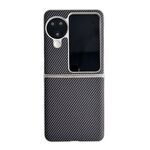 Per OPPO Find N3 Flip Custodia per telefono antiurto ultrasottile in fibra di carbonio Kevlar (nera)