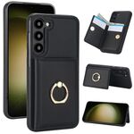 Per Samsung Galaxy S22+ 5G Custodia per cellulare con supporto per anello antifurto RFID (nero)