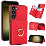 Per Samsung Galaxy S23+ 5G RFID Custodia per telefono con anello antifurto per carte (rosso)