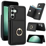 Per Samsung Galaxy S23 FE 5G RFID Custodia per telefono con anello antifurto per carta (nero)