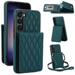 Custodia per telefono RFID con tracolla rombica per Samsung Galaxy S23+ 5G YM015 (verde)
