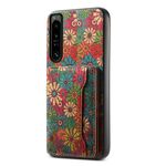 Custodia per telefono con supporto per slot per scheda IV per Sony Xperia 1 (verde primavera)