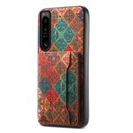 Custodia per telefono con supporto per slot per scheda IV per Sony Xperia 1 (blu invernale)