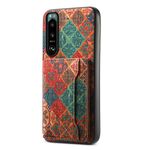 Custodia per telefono con supporto per slot per scheda Sony Xperia 5 III (blu invernale)