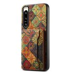 Custodia per telefono con supporto per slot per scheda Sony Xperia 5 IV (giallo autunno)
