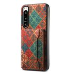 Custodia per telefono con supporto per slot per scheda Sony Xperia 5 IV (blu invernale)