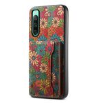 Custodia per telefono con supporto per slot per scheda IV per Sony Xperia 10 (verde primavera)