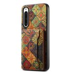 Custodia per telefono con supporto per slot per scheda Sony Xperia 10 V (giallo autunno)