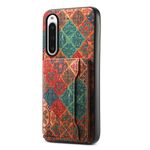 Custodia per telefono con supporto per slot per scheda Sony Xperia 10 V (blu invernale)