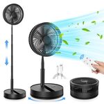 Ventilatore elettrico da tavolo pieghevole e regolabile in altezza F9 (nero)