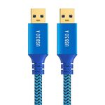 Cavo connettore USB 3.0 maschio-maschio per stampante/disco rigido, lunghezza: 3 m (blu)