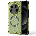 Custodia per telefono antiurto con anello magnetico a nido d'ape Xiaomi 14 Ultra (verde)