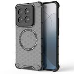 Per Xiaomi 14 Pro Custodia per telefono antiurto con anello magnetico a nido d'ape (nero)