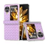 Per OPPO Find N3 Flip 3 in 1 Custodia per telefono in PU con struttura traslucida e smerigliata (viola)