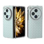 Per OPPO Trova N3 Custodia per telefono in PU con struttura in tessuto trasparente (verde chiaro)