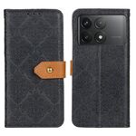 Per Xiaomi Redmi K70 5G / K70 Pro 5G Custodia per telefono in pelle goffrata floreale europea (nera)