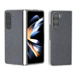 Per Samsung Galaxy Z Fold6 5G Custodia per telefono con bordo trasparente satinato e diamante (nero)