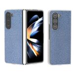 Per Samsung Galaxy Z Fold6 5G Custodia per telefono con bordo trasparente satinato (blu)