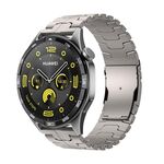 Cinturino per orologio in acciaio inossidabile con doppia fibbia di sicurezza da 22 mm (titanio)
