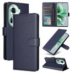Per OPPO Reno11 5G Custodia per cellulare in pelle con vibrazione orizzontale multifunzionale globale con tre slot per schede (blu navy)