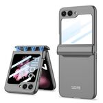 Custodia per telefono pieghevole magnetica integrata per Samsung Galaxy Z Flip6 GKK (grigio)