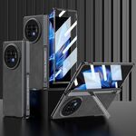 Per vivo X Fold3 GKK Custodia per telefono antiurto in pelle con cerniera magnetica integrata (grigio opaco)