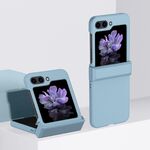 Custodia per PC Skin Feel per Samsung Galaxy Z Flip6 con cerniera (blu cielo)