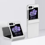 Custodia per PC Skin Feel per Samsung Galaxy Z Flip6 con cerniera (bianca)