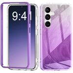 Per Samsung Galaxy S24 5G 2 in 1 IMD Gradient Feather PC + TPU Custodia per telefono (viola)