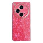 Per OPPO Find N3 Custodia per telefono con texture a conchiglia perlescente (rossa)