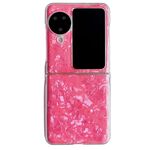 Per OPPO Find N3 Flip Custodia per telefono con texture a conchiglia perlescente (rosso)