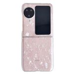 Per OPPO Find N3 Flip Custodia per cellulare con texture a conchiglia perlescente (rosa)