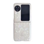 Per OPPO Find N3 Flip Custodia per telefono con texture a conchiglia perlescente (beige)