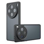 Per vivo X100 Pro Armor Custodia per telefono TPU ibrida per PC con foro preciso (nero satinato)