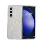 Per Samsung Galaxy Z Fold6 Custodia per telefono con texture a conchiglia perlescente (beige)