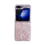 Per Samsung Galaxy Z Flip6 Custodia per telefono con texture a conchiglia perlescente (rosa)
