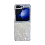 Per Samsung Galaxy Z Flip6 Custodia per cellulare con texture a conchiglia perlescente (beige)