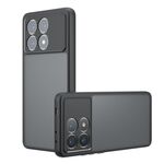 Per Xiaomi Redmi K70E Armor Custodia per telefono TPU ibrida per PC con foro preciso (nero satinato)