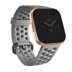 Per cinturino in silicone traspirante Fitbit Versa 2, taglia: piccola (grigio)