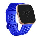 Per cinturino in silicone traspirante Fitbit Versa 2, misura: piccolo (blu)