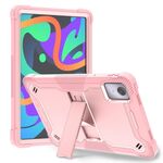 Per Lenovo Tab M11 / Xiaoxin Pad 11 2024 Custodia tablet PC ibrida in silicone antiurto con supporto (oro rosa)