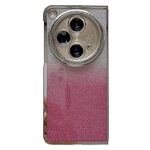 Per OPPO Find N3 Cornice galvanica + Custodia per telefono a copertura totale in carta glitterata (rosa)