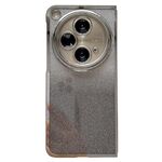 Per OPPO Find N3 Telaio galvanico + Custodia per telefono a copertura totale in carta glitterata (Nero)