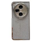 Per OPPO Find N3 Cornice galvanica + Custodia per telefono a copertura totale in carta glitterata (Argento)